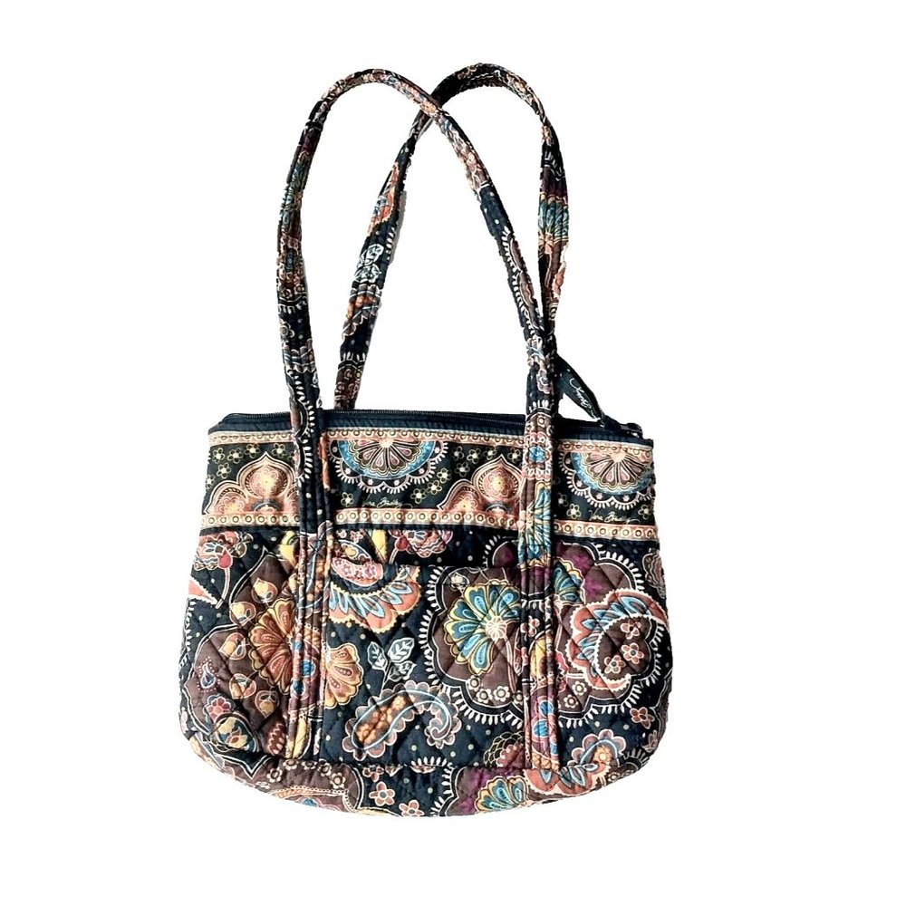 Vera Bradley Kensington Pattern Small Handbag Black